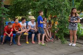 English children's camp in Koblevo. Command
