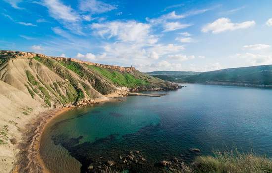 Ghain Tuffieha beach in Malta