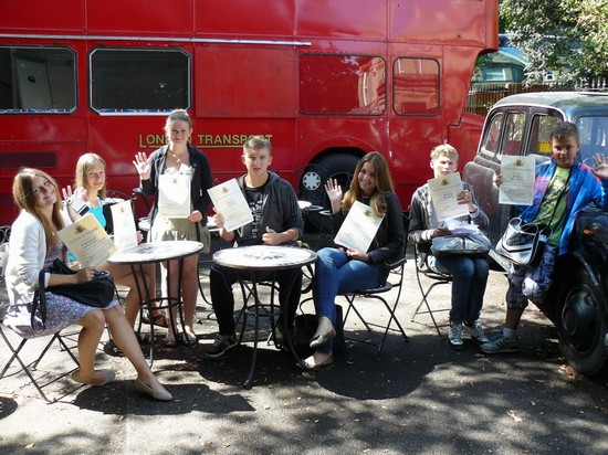 Summer camp in England. Certificates