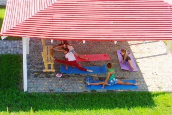 A gazebo in an English camp in Odessa